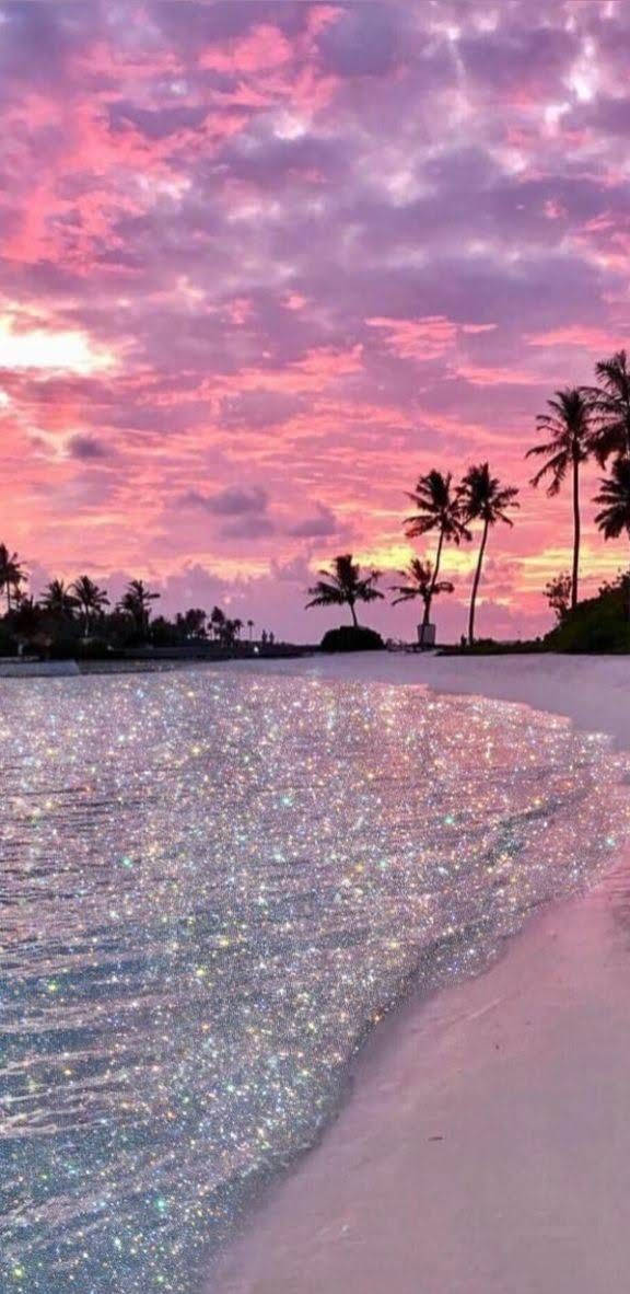 Glittery Florida Beach Wallpaper