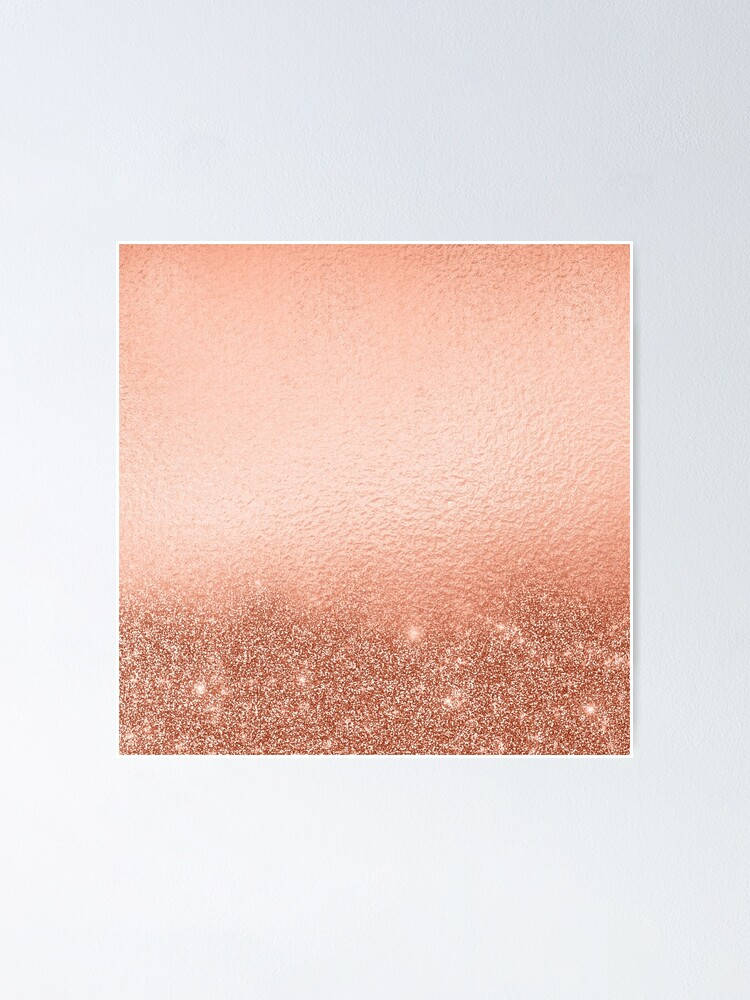 Glittery Rose Gold Ombre Square Wallpaper