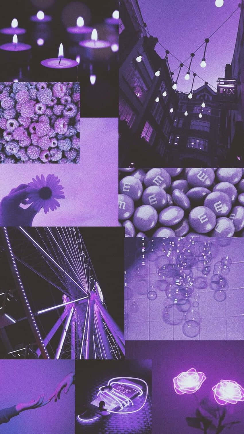 Gloomy Purple Collage Wallpaper