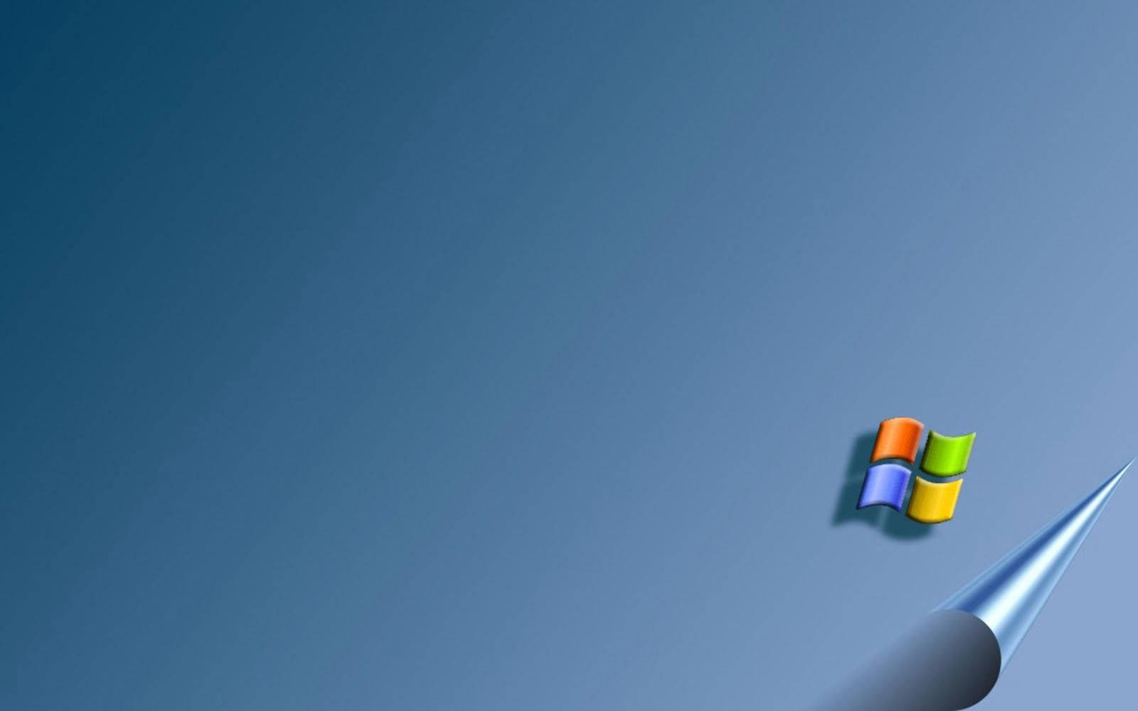 Glossy Blue Turning Page Microsoft Wallpaper