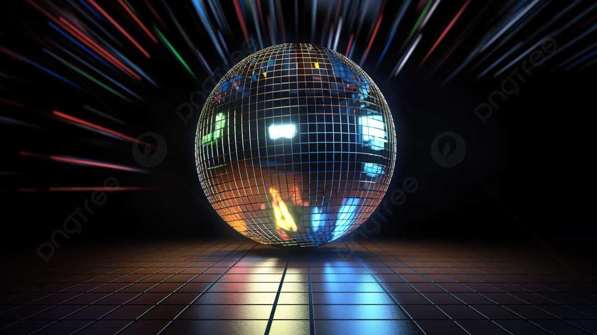 Glowing Disco Ball Nightclub Vibe Wallpaper
