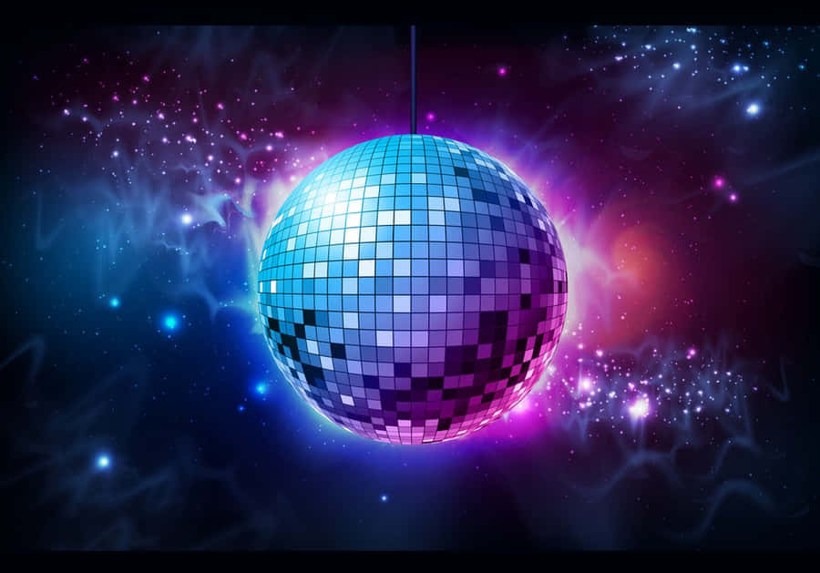 Glowing Disco Ball Nightlife Vibe Wallpaper