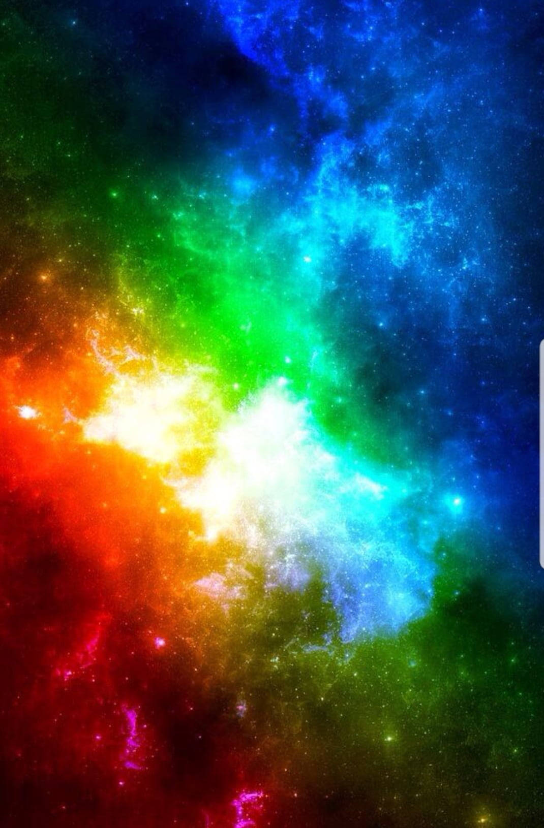 Glowing Light In Rainbow Galaxy Wallpaper