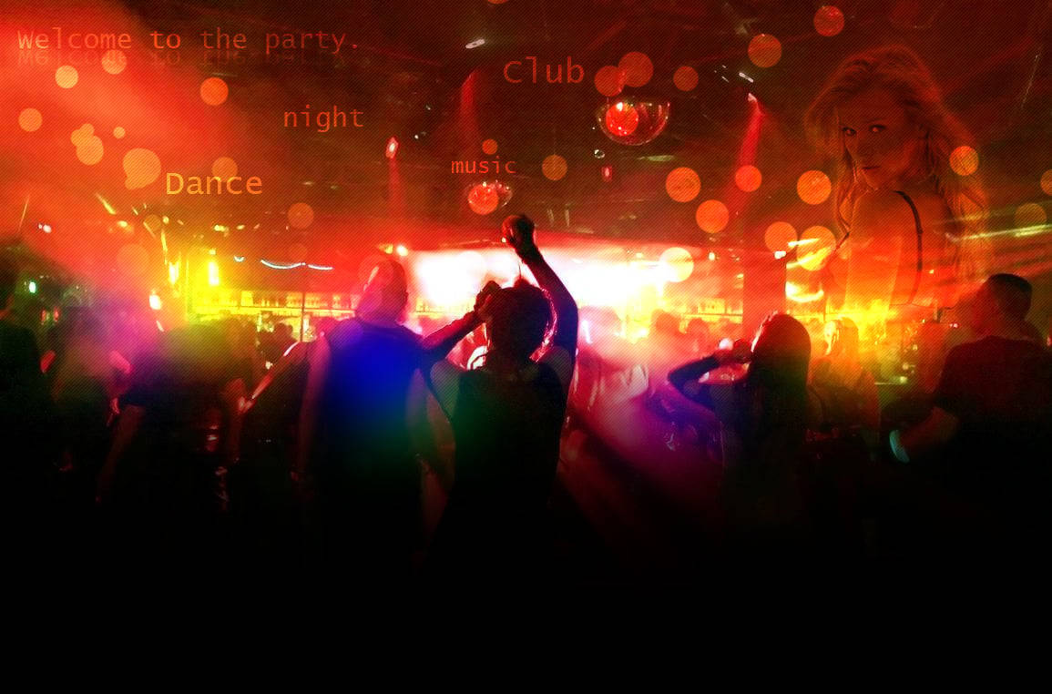 Glowing Nightclub Extravaganza Wallpaper