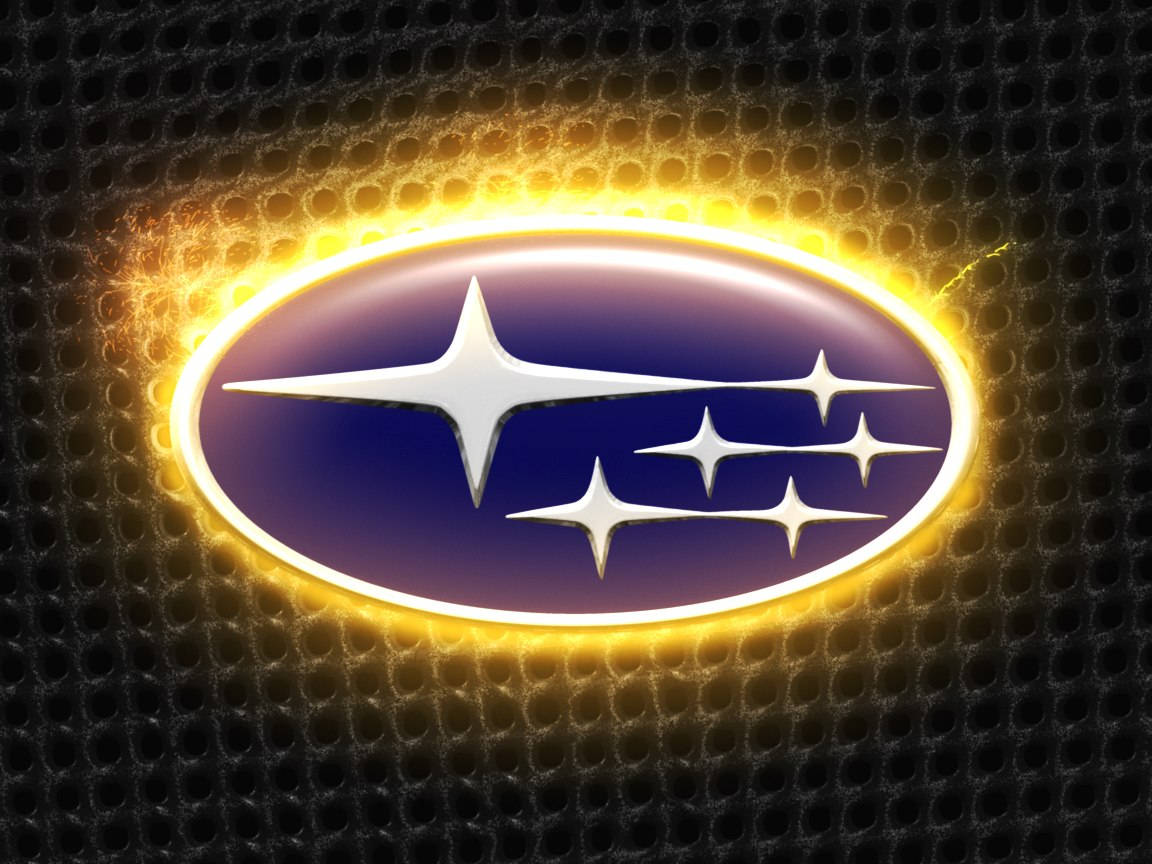 Glowing Subaru Logo Wallpaper
