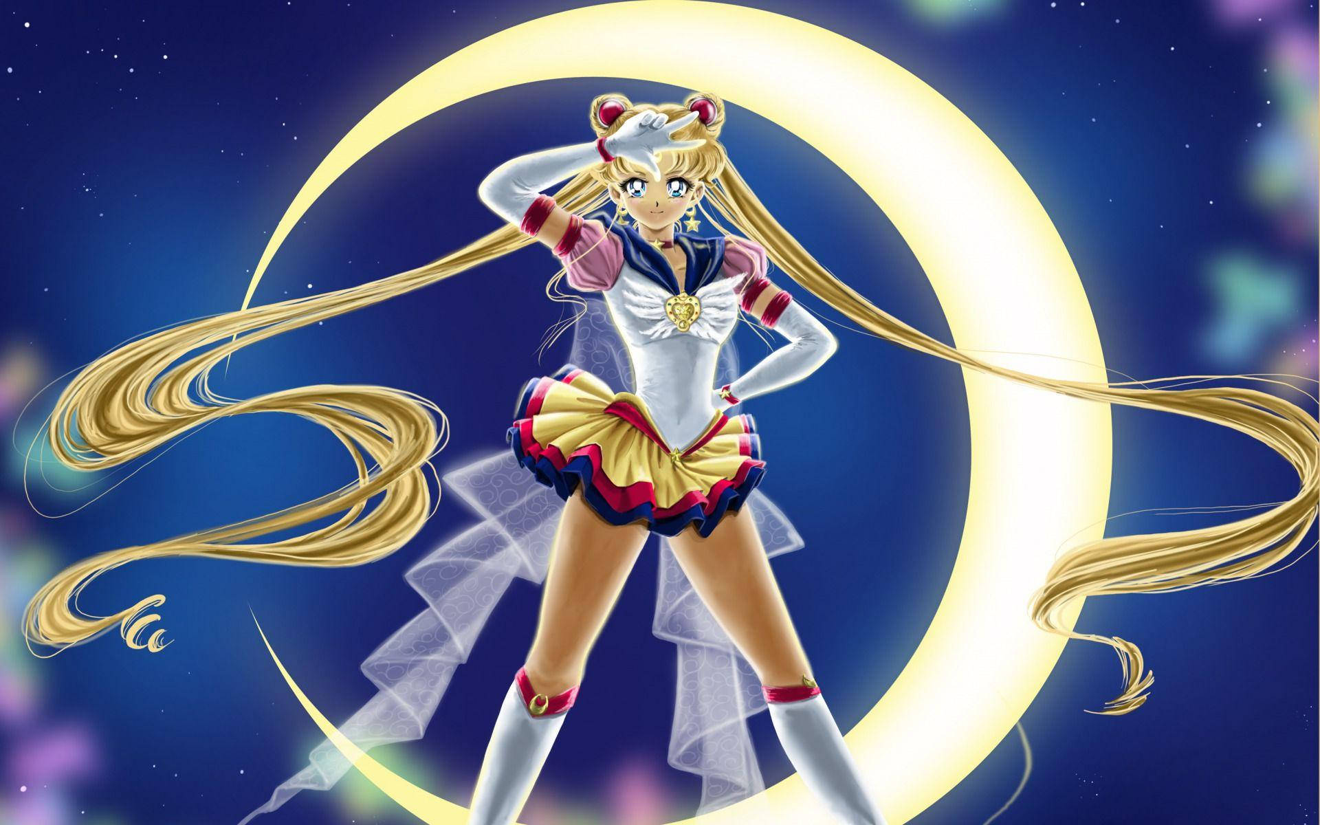 Glowing Super Sailor Moon Wallpaper