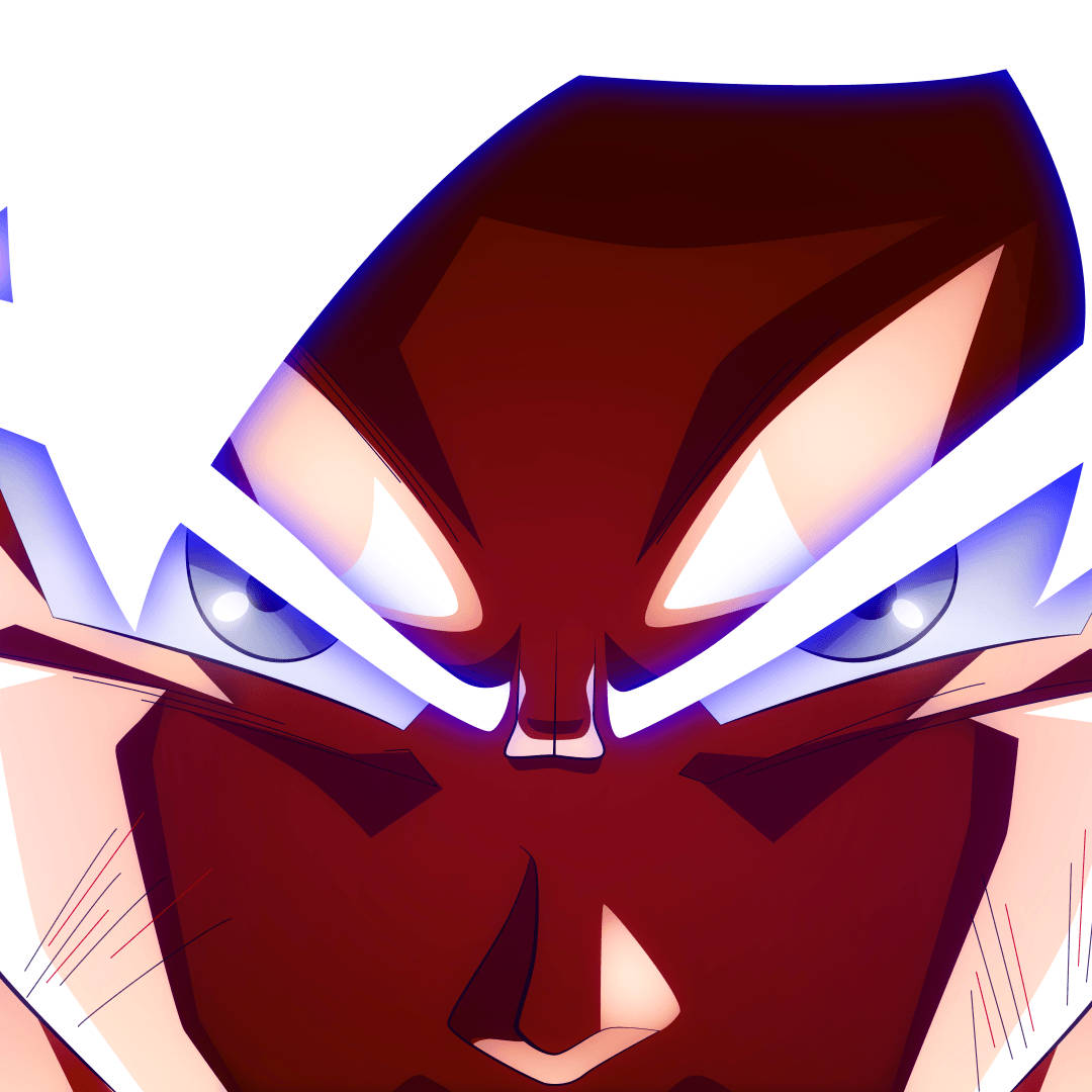 Glowing Ultra Instinct Goku Face Wallpaper