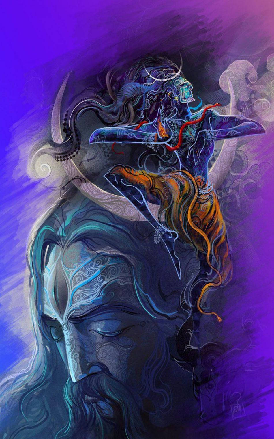 God Mobile Shiva Hindu God Artwork Wallpaper