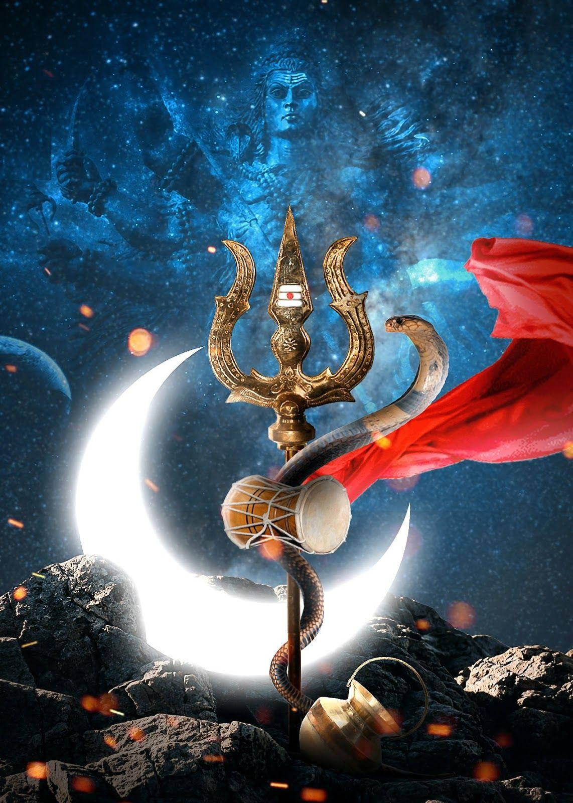 God Mobile Shiva Symbolism Trident Vasuki Wallpaper
