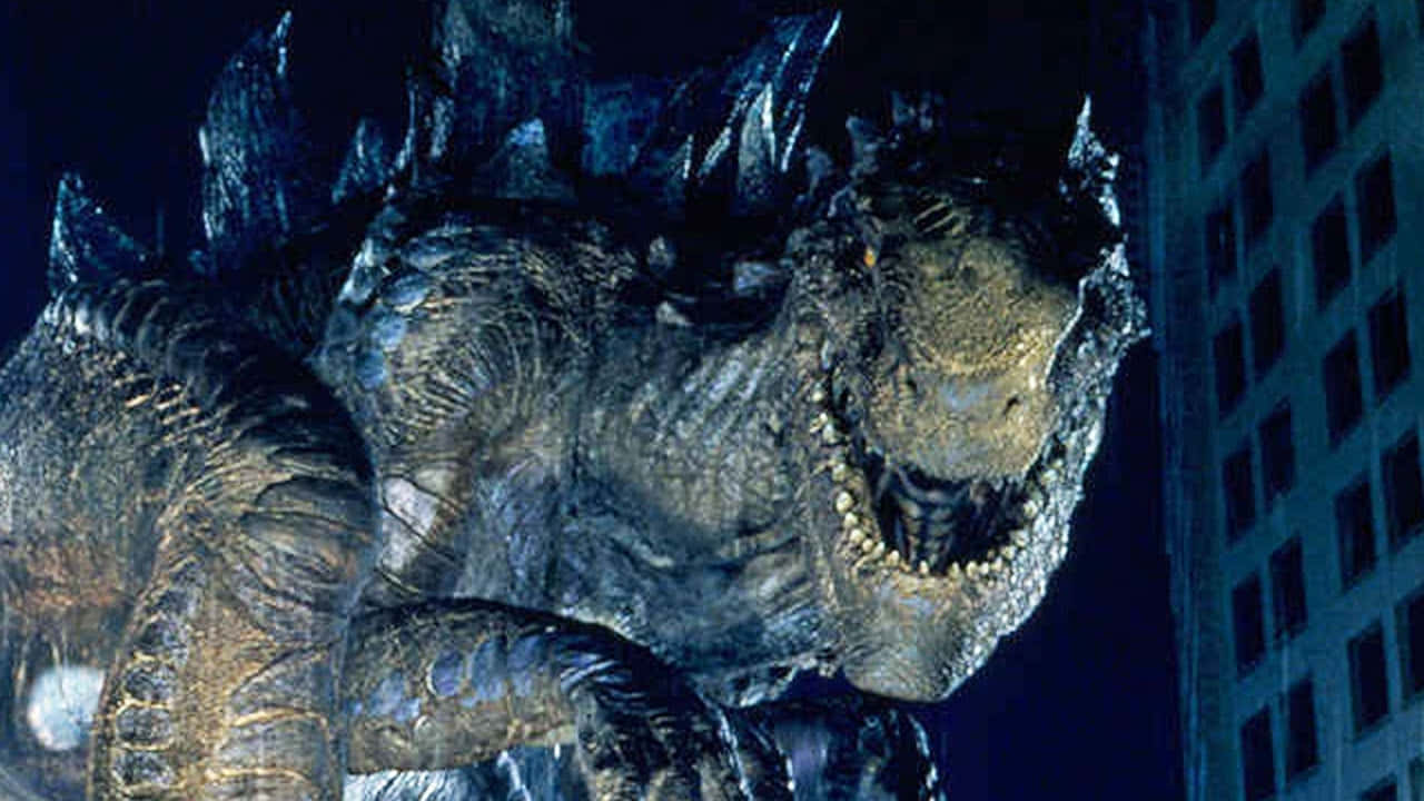 Godzilla 1998 Rampaging Through The City Wallpaper