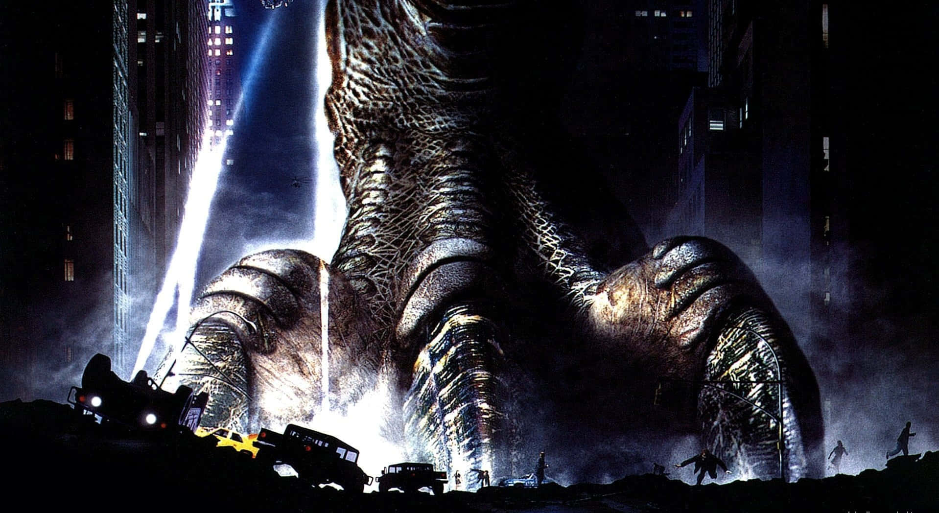 Godzilla 1998 Wreaks Havoc In The City Wallpaper