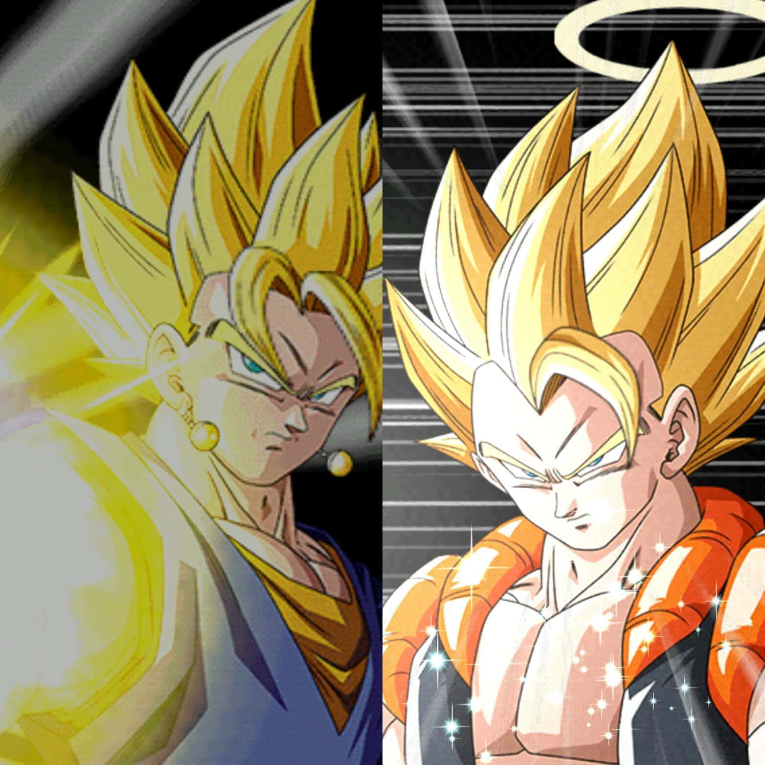 Gogeta And Vegito, Powerful Fusion In The Dragon Ball World Wallpaper