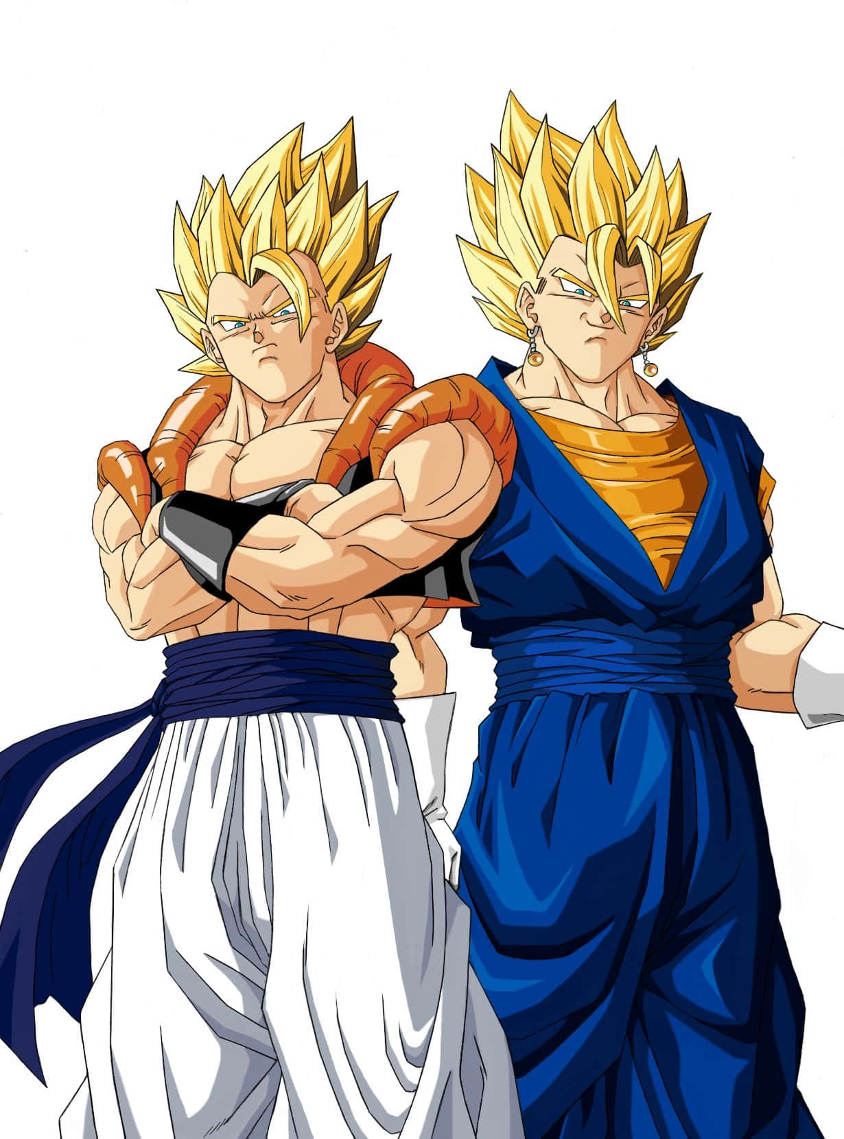 Gogeta And Vegito - The Fused Saiyan Superhero Wallpaper