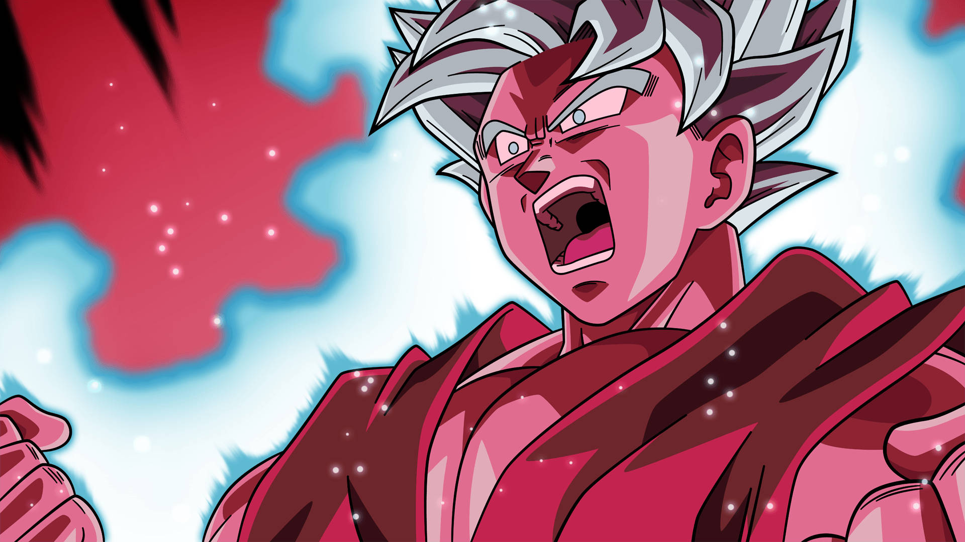 Download free Goku Blue And Red Kaioken Wallpaper 