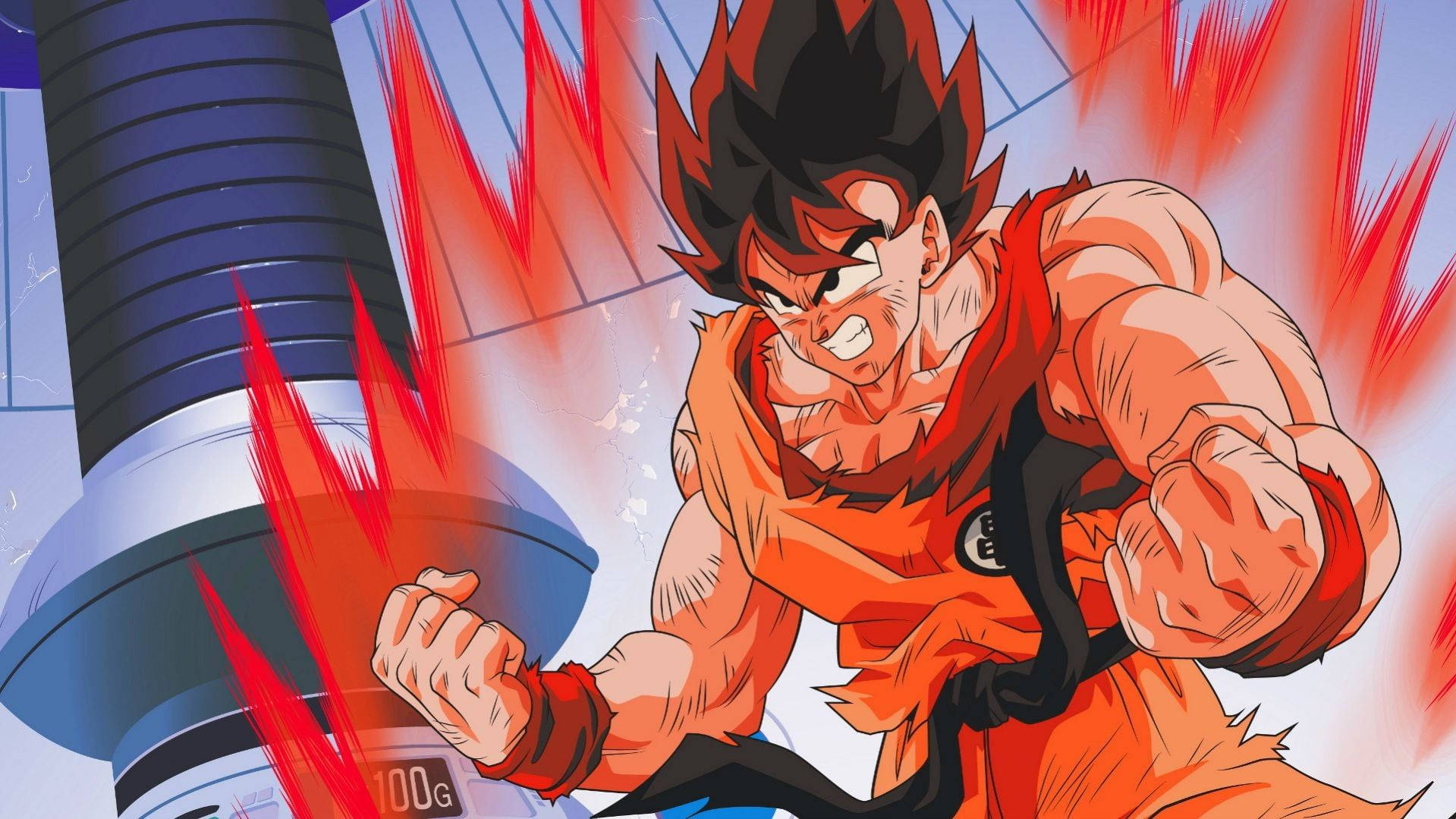 Goku Powering Up Kaioken Wallpaper