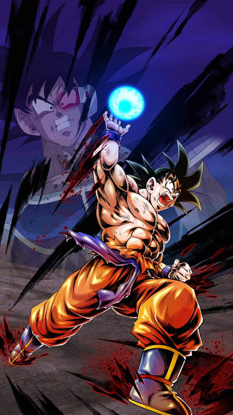 Goku Spirit Bomb With Raditz Wallpaper