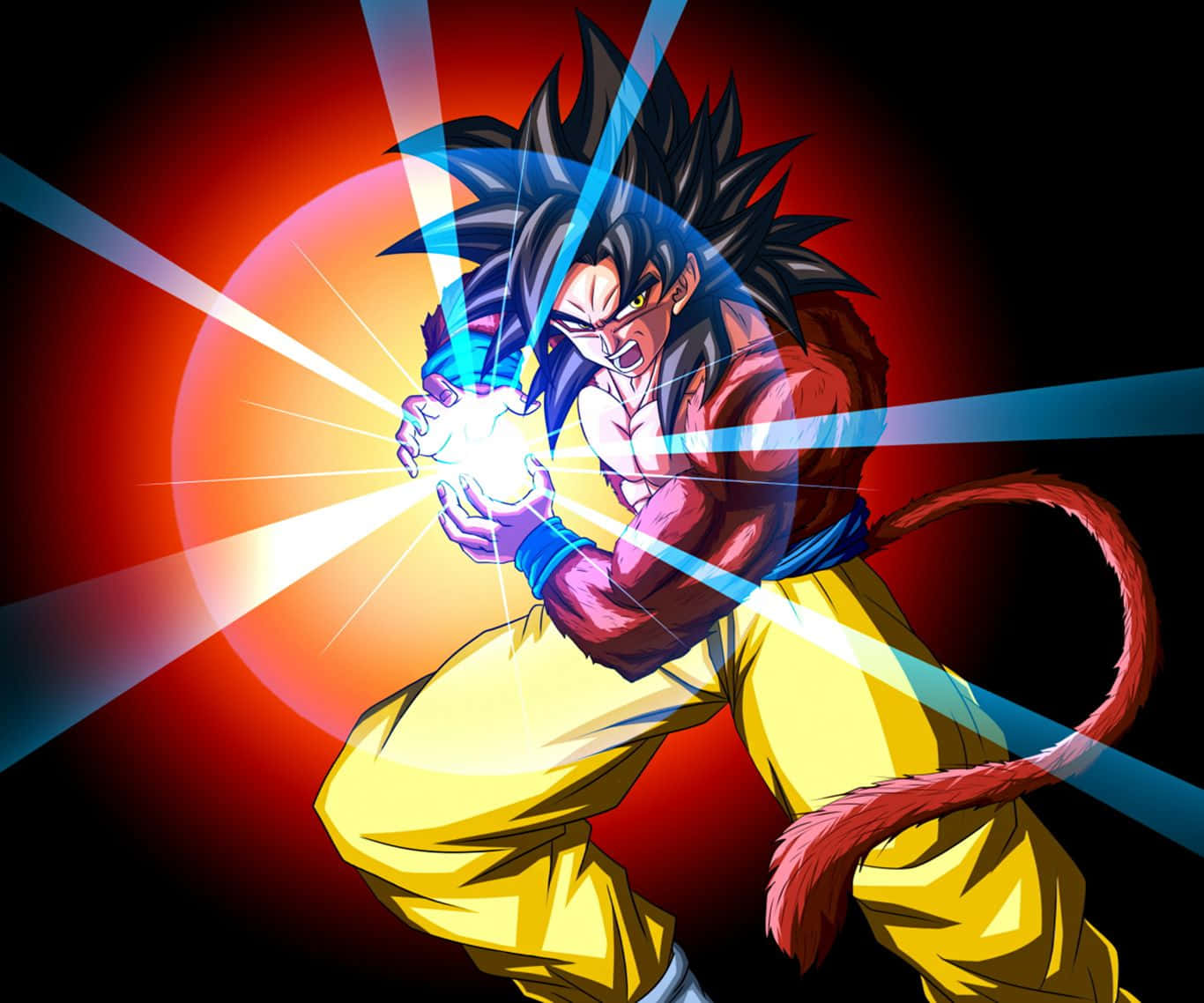 Goku Super Saiyan 4 Hands Together Wallpaper