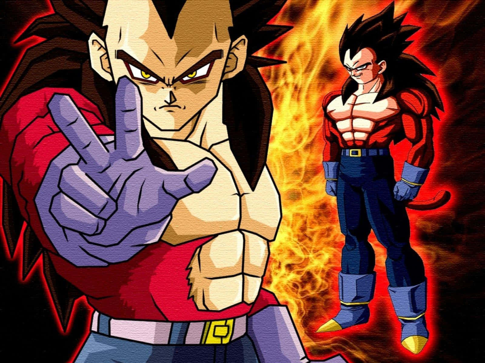 Goku Super Saiyan 4 Raising Fingers Wallpaper