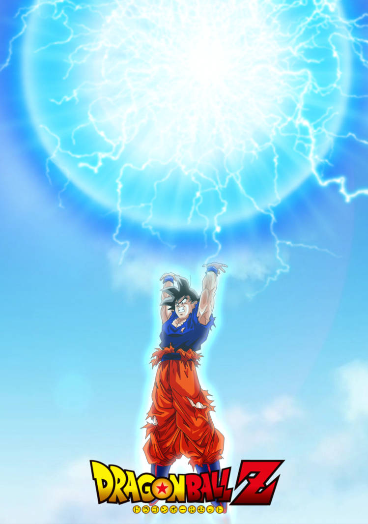 Goku Thunder-like Blue Spirit Bomb Wallpaper