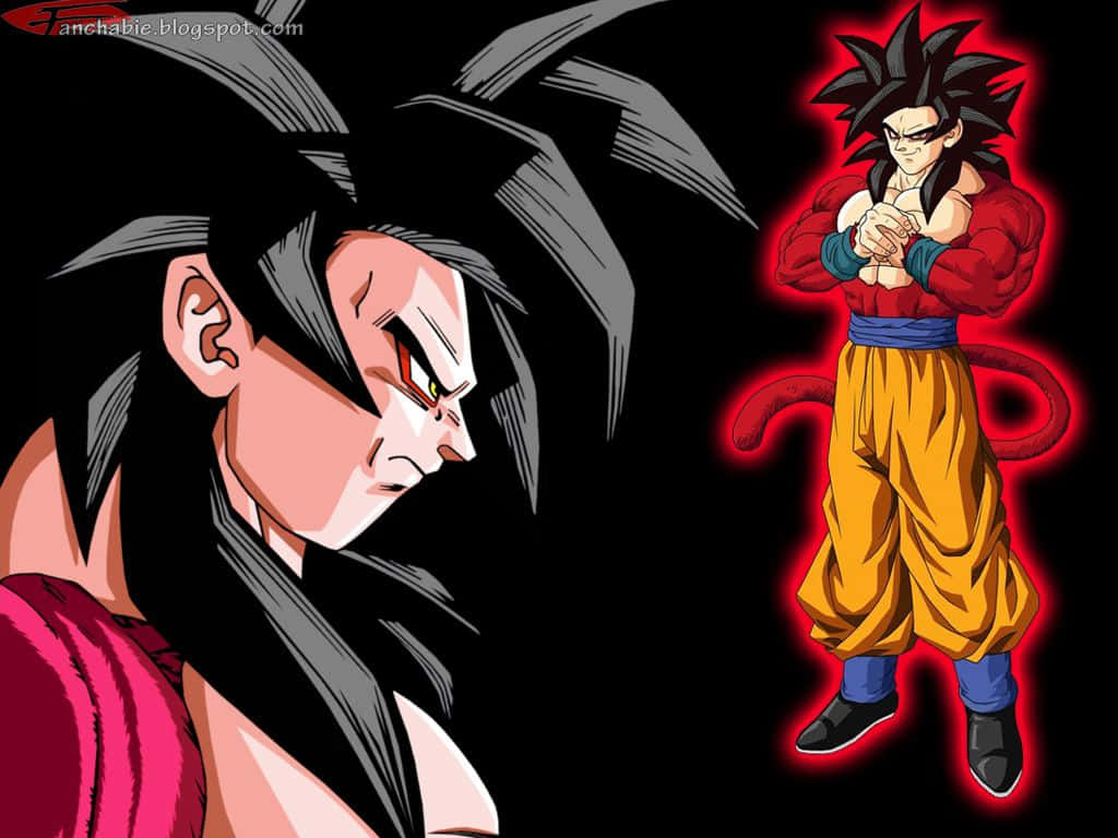 Goku Unleashes His Super Saiyan 4 Form Wallpaper