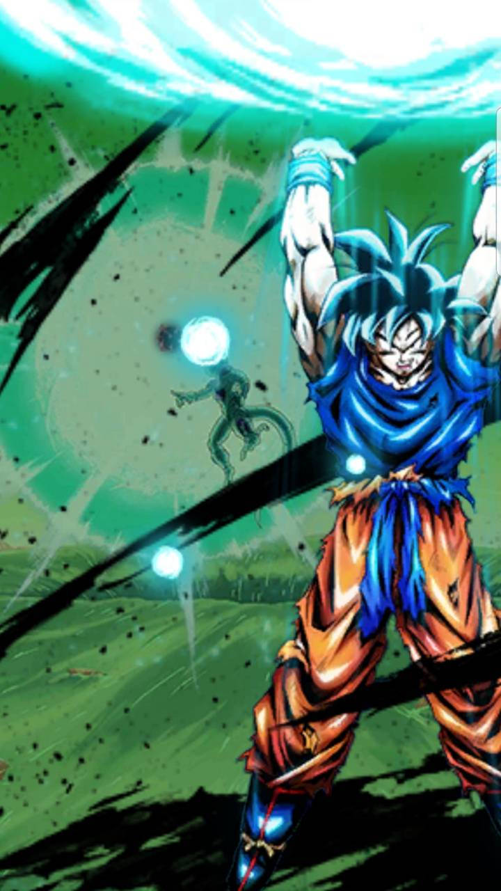 Goku With Green Spirit Bomb Wallpaper