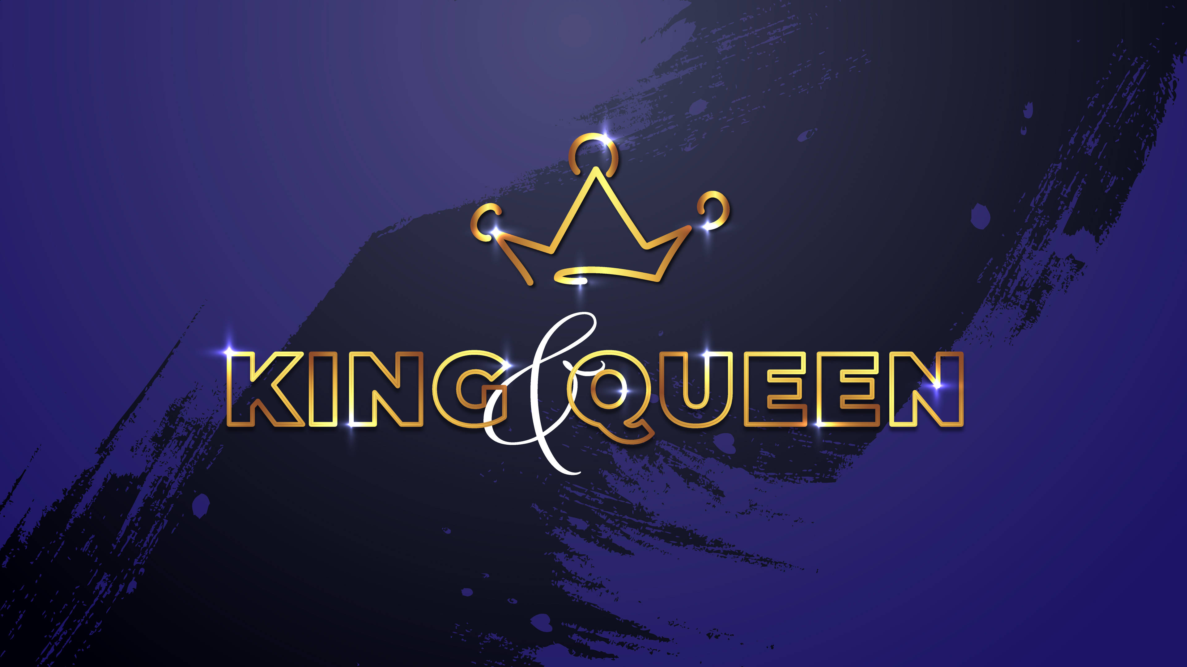 Gold And Blue King And Queen Wallpaper