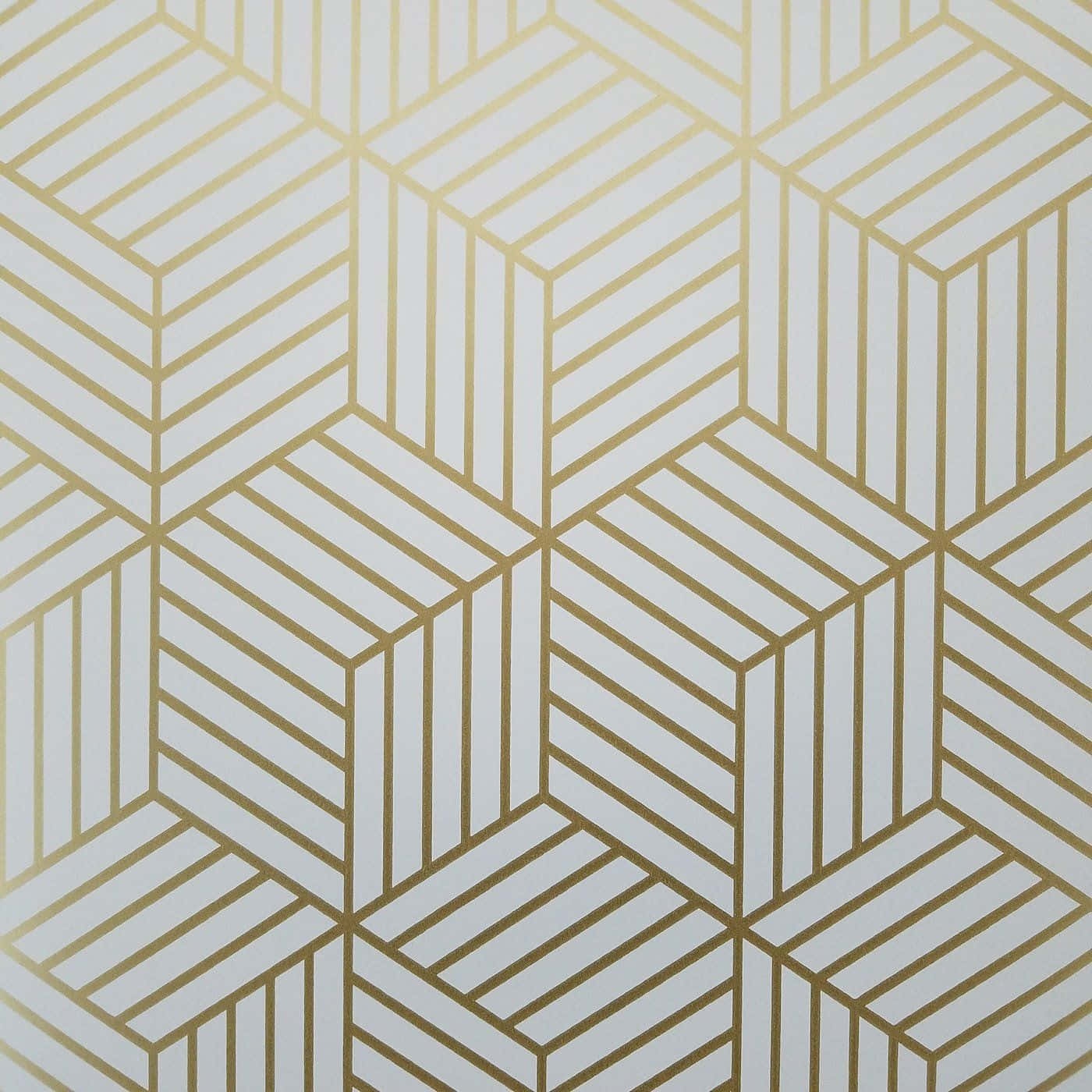 Gold Geometric Contemporary Wallpaper