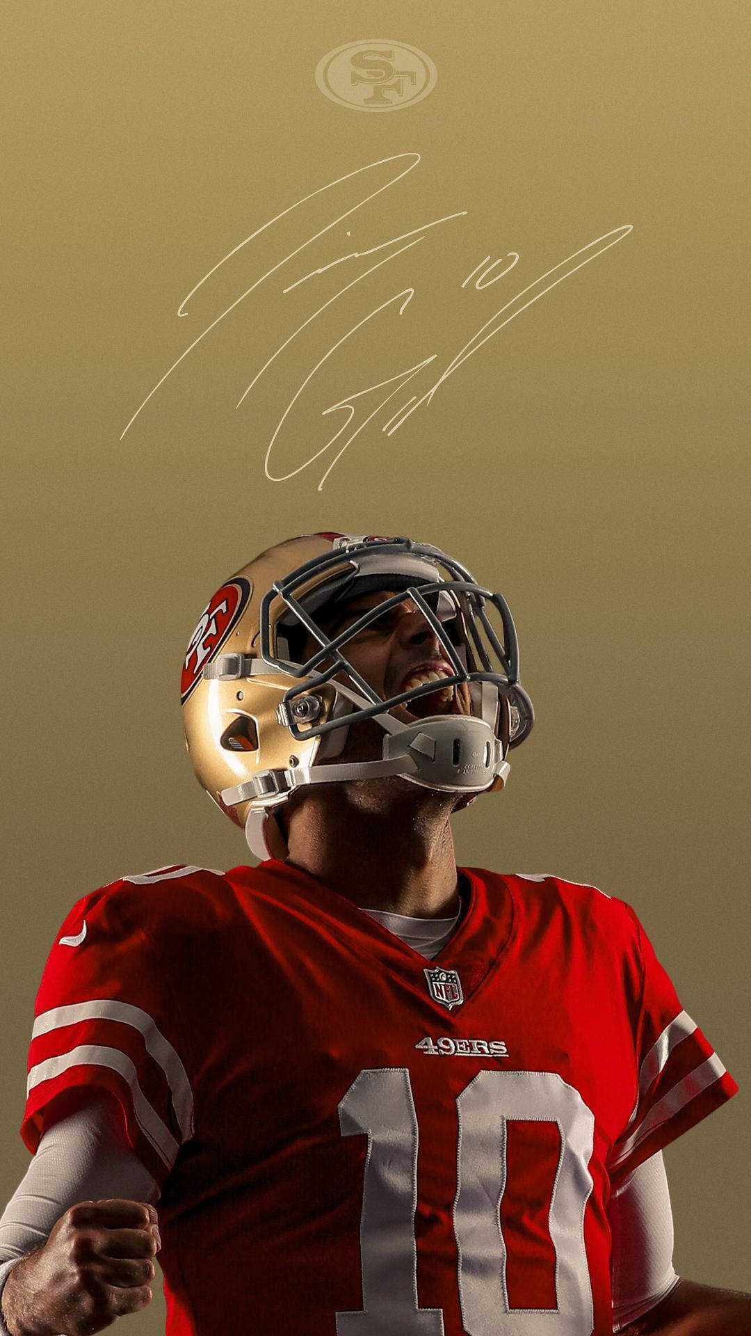 Gold Jimmy Garoppolo 49ers Iphone Wallpaper