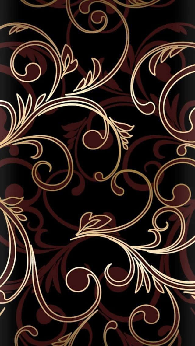 Gold Leaf Art Deco Iphone Wallpaper