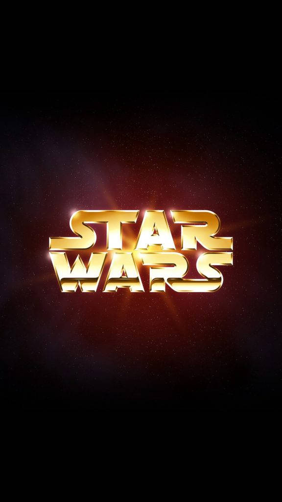 Gold Letters Star Wars Iphone Wallpaper