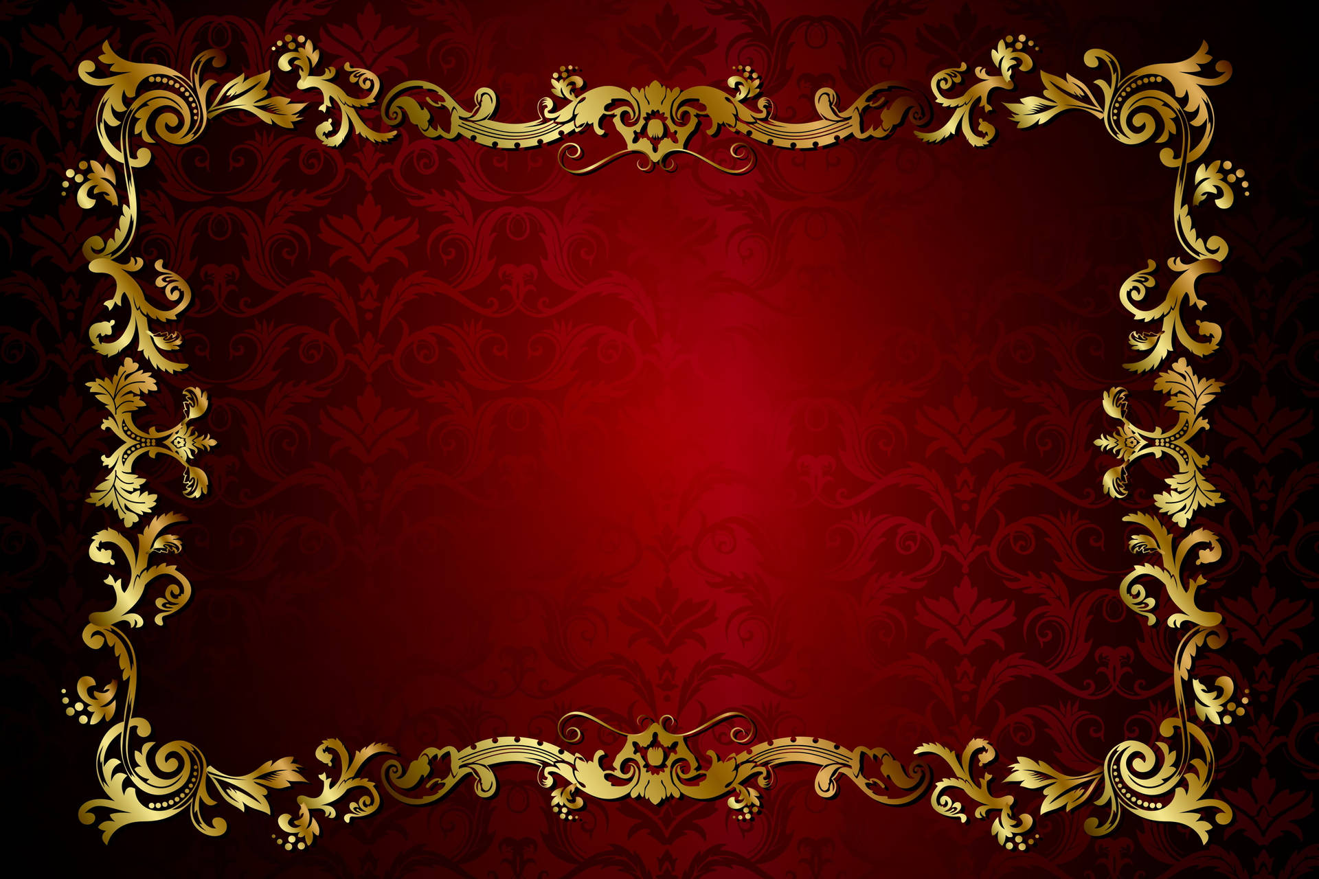 Gold-patterned Frame Background Design Wallpaper