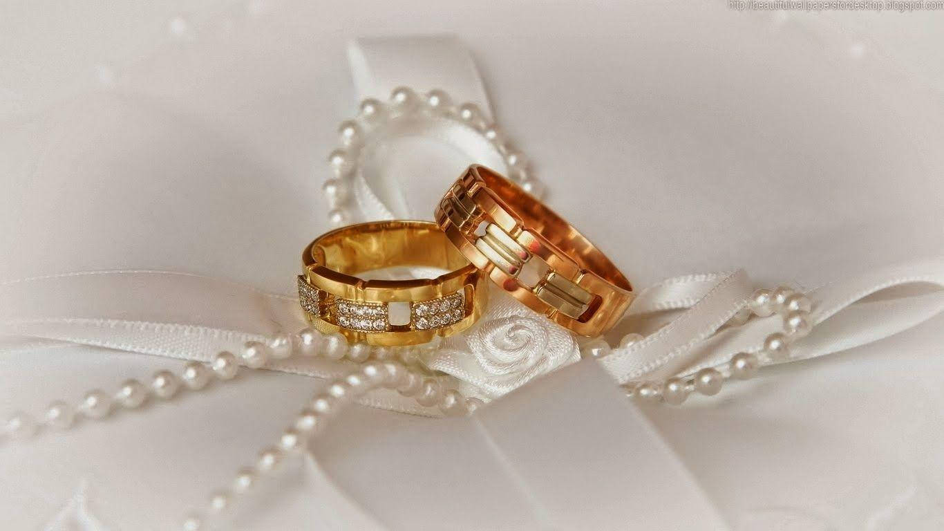 Gold Wedding Rings Tie The Knot Wallpaper