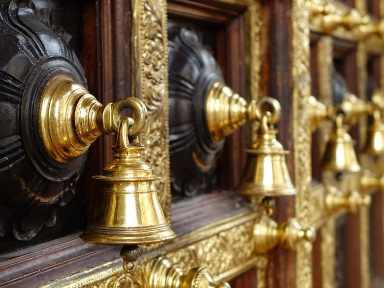 Golden Bells In Hindu Temple Wallpaper