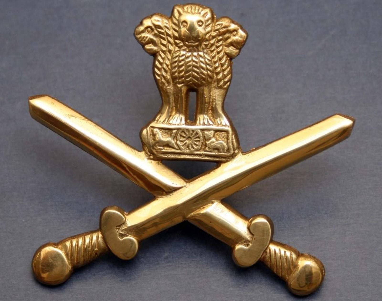 Golden Emblem Of Indian Army Wallpaper