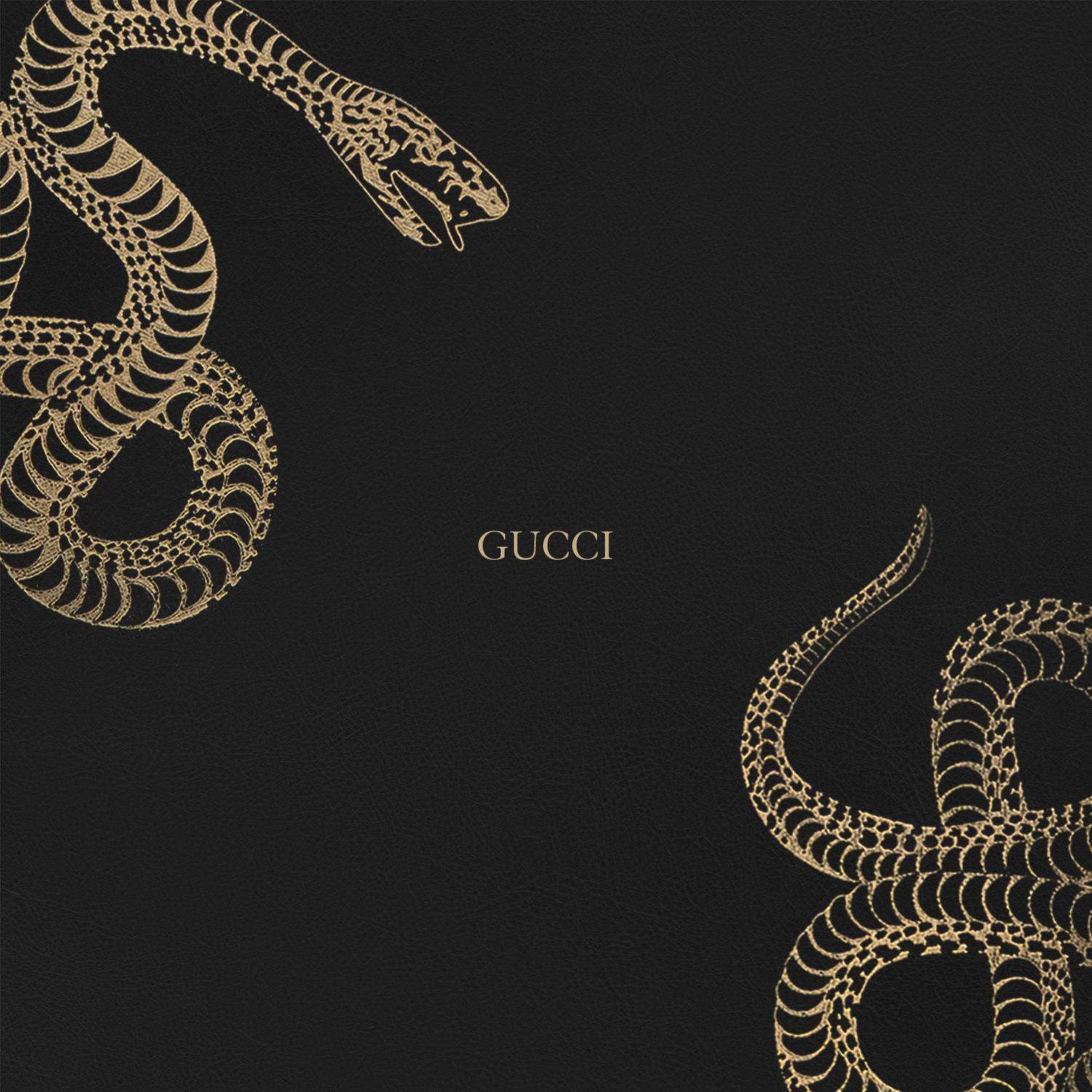 Golden Gucci Snakes Wallpaper