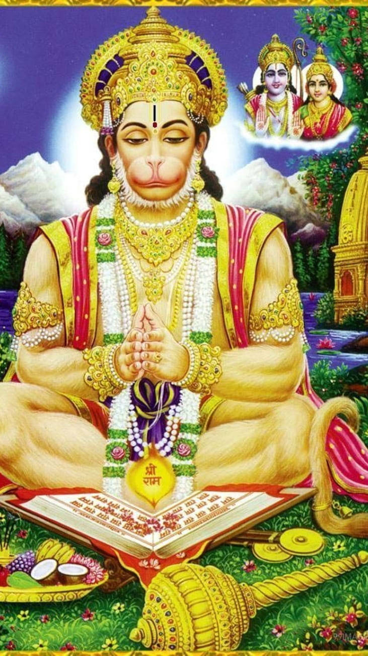 Golden Hindu God Hanuman Wallpaper