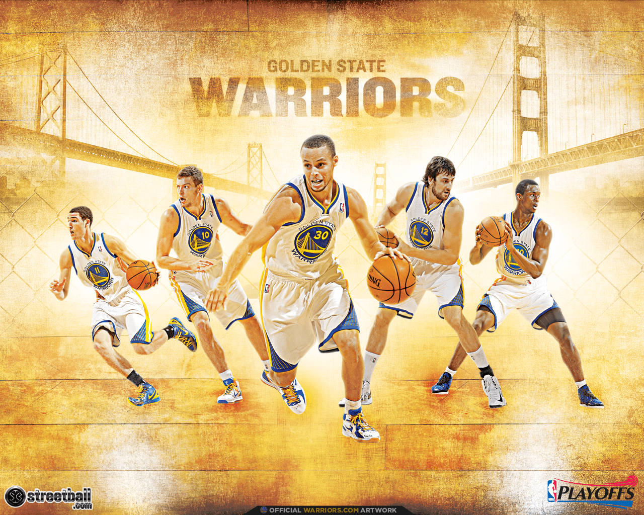 Golden State Warriors 2015 First Five Line-up Wallpaper