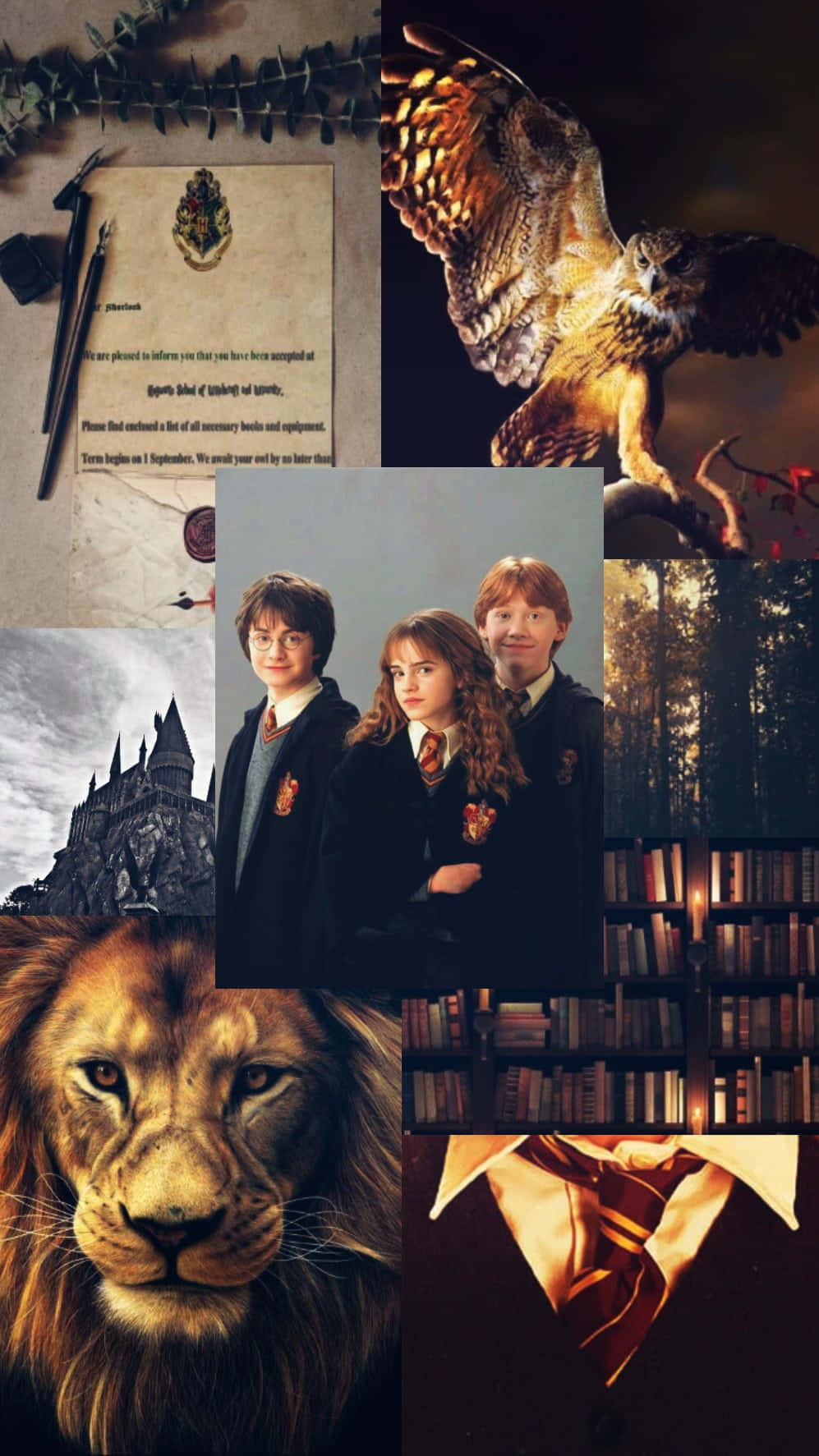 Golden Trio Compilation Icons Phone Wallpaper