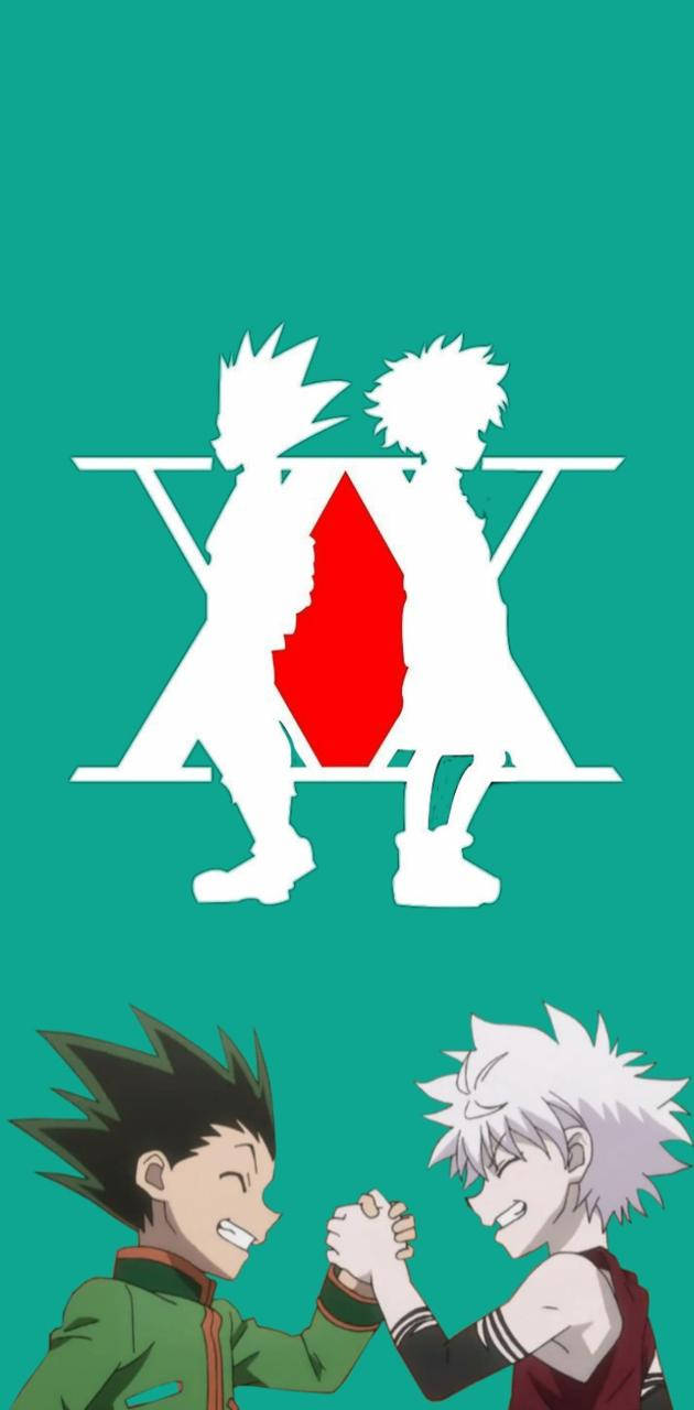 Gon And Killua Handshake From Hunter X Hunter Iphone Wallpaper