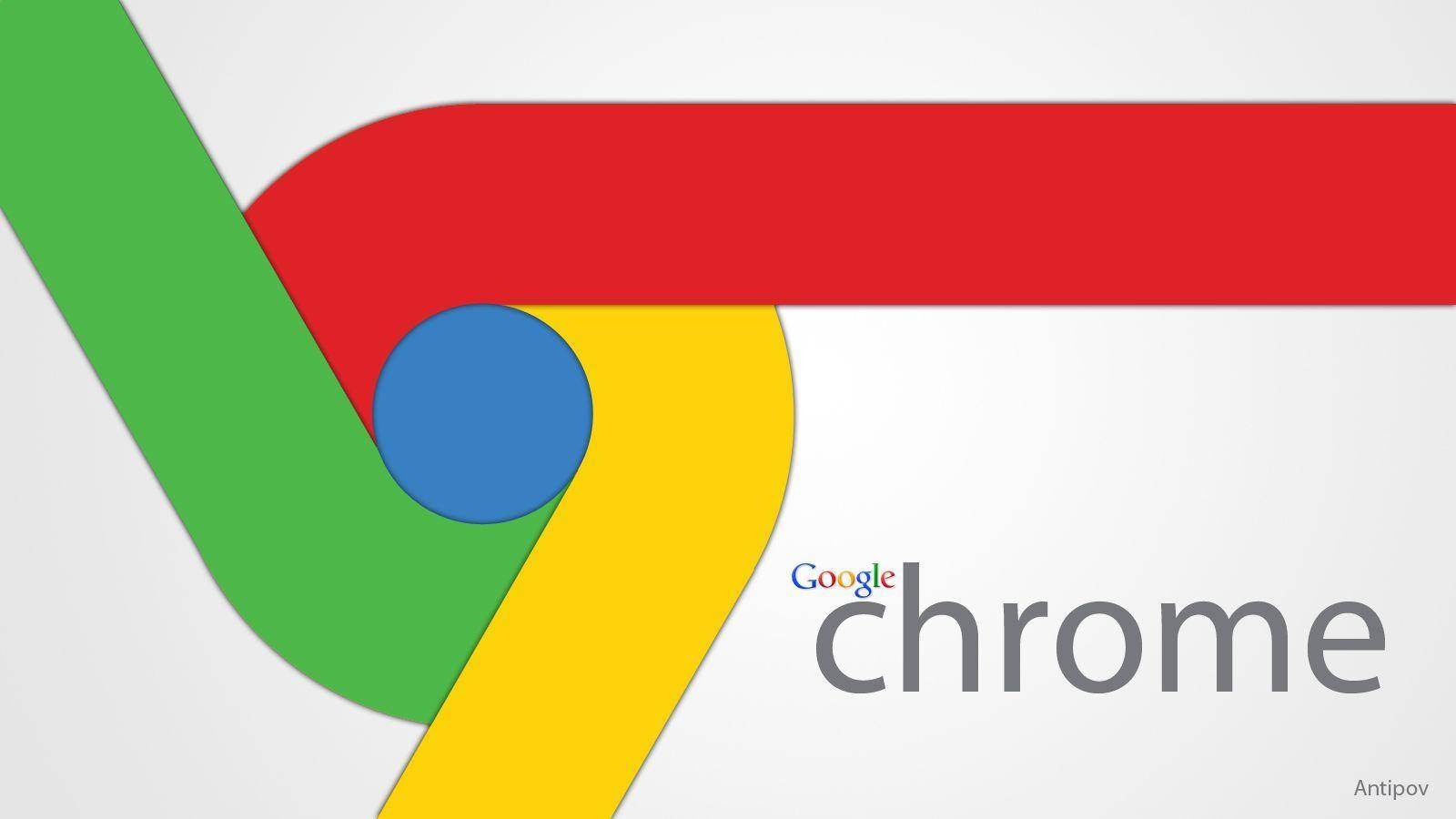 Google Chrome Logo In White Wallpaper