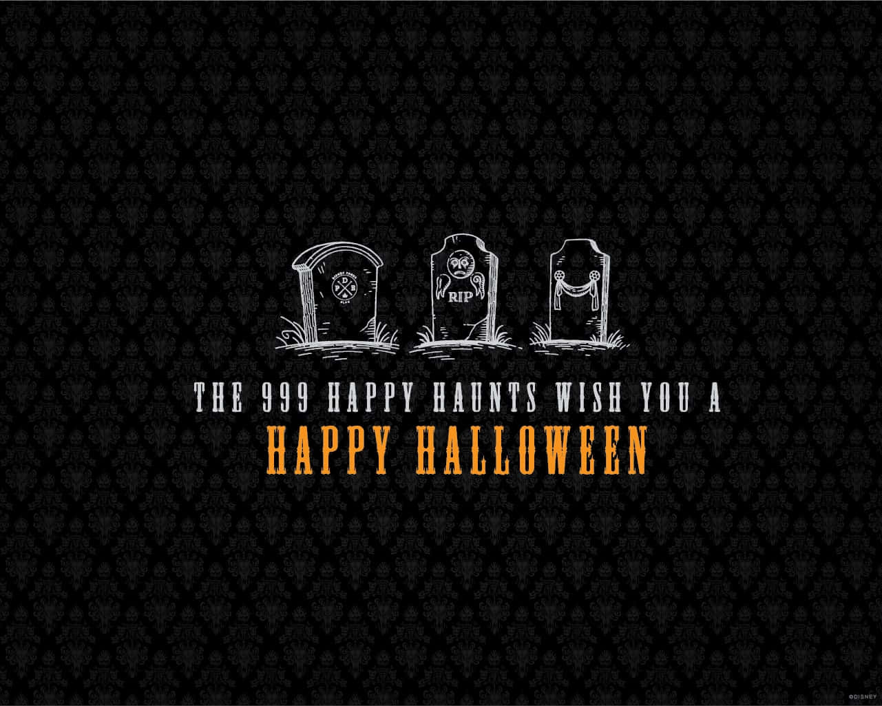 Google Desktop Halloween Tombstones Wallpaper