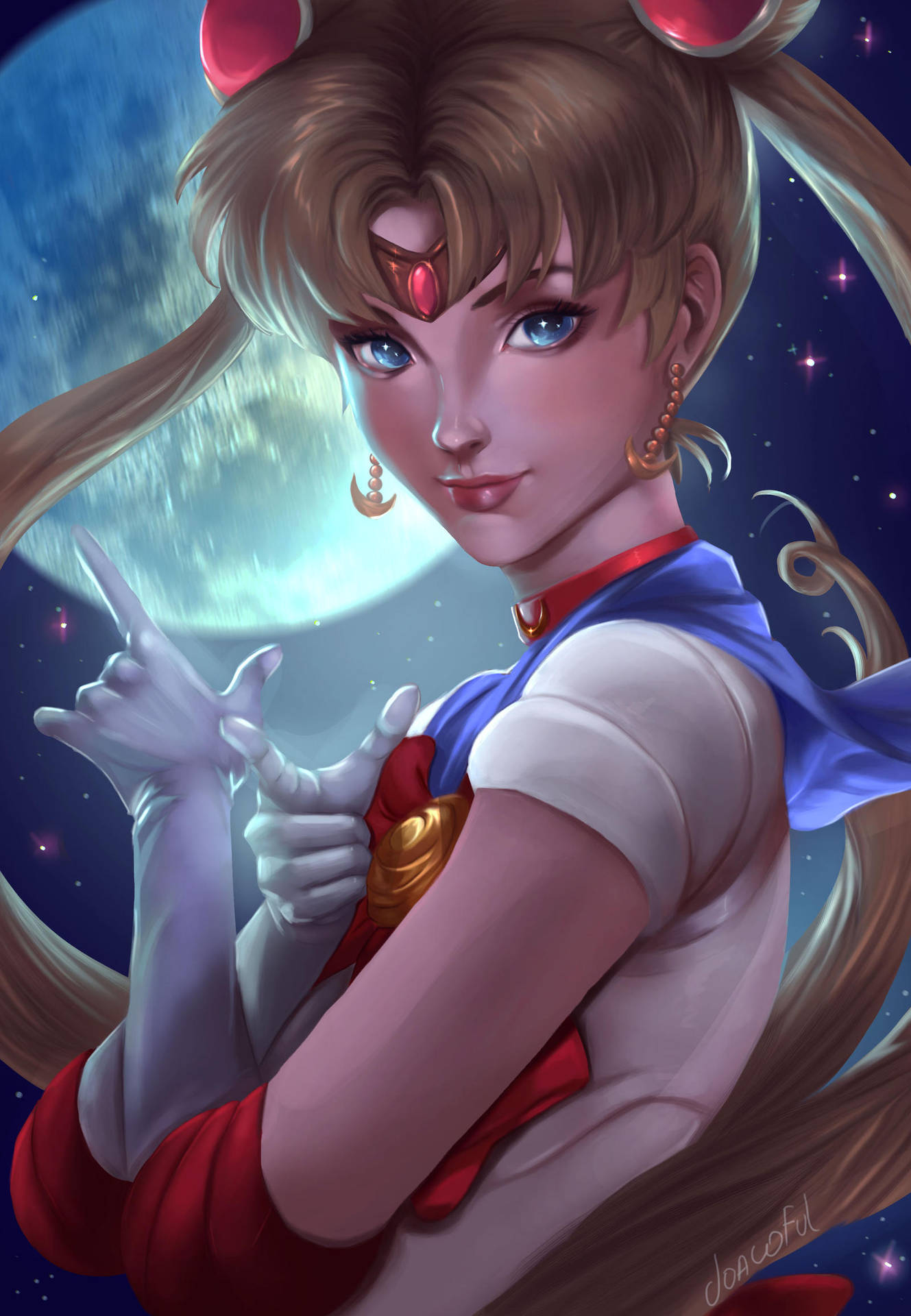 Gorgeous Sailor Moon Portrait Wallpaper