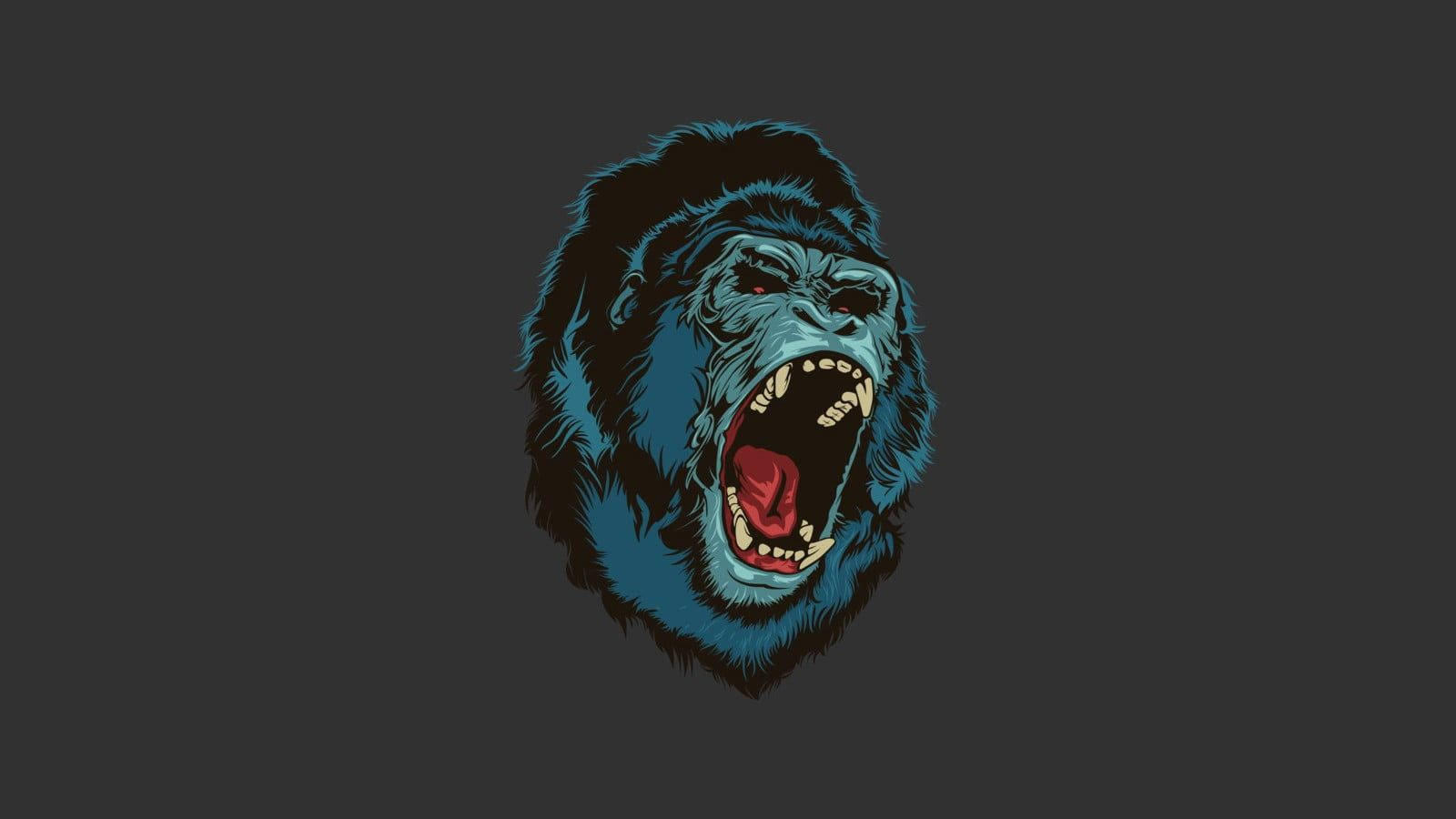 Gorilla Head Art Wallpaper