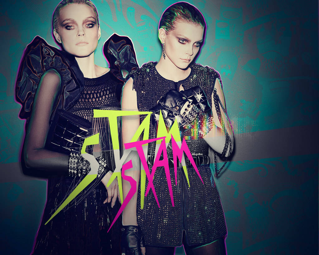 Gothic Allure - Jessica Stam Enchants In Black Wallpaper