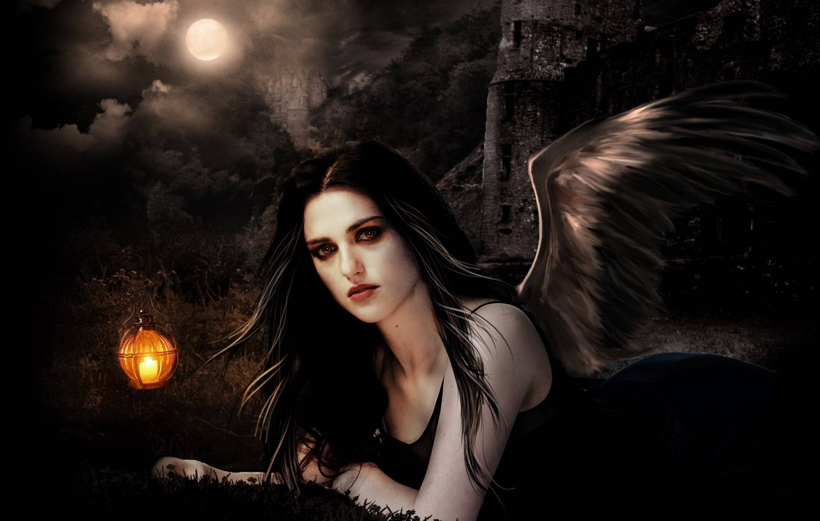 Gothic Angel Girl Wallpaper