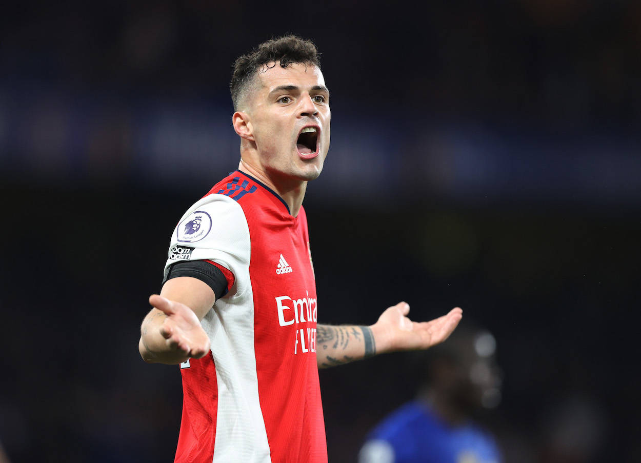 Granit Xhaka Yells In Frustration Wallpaper