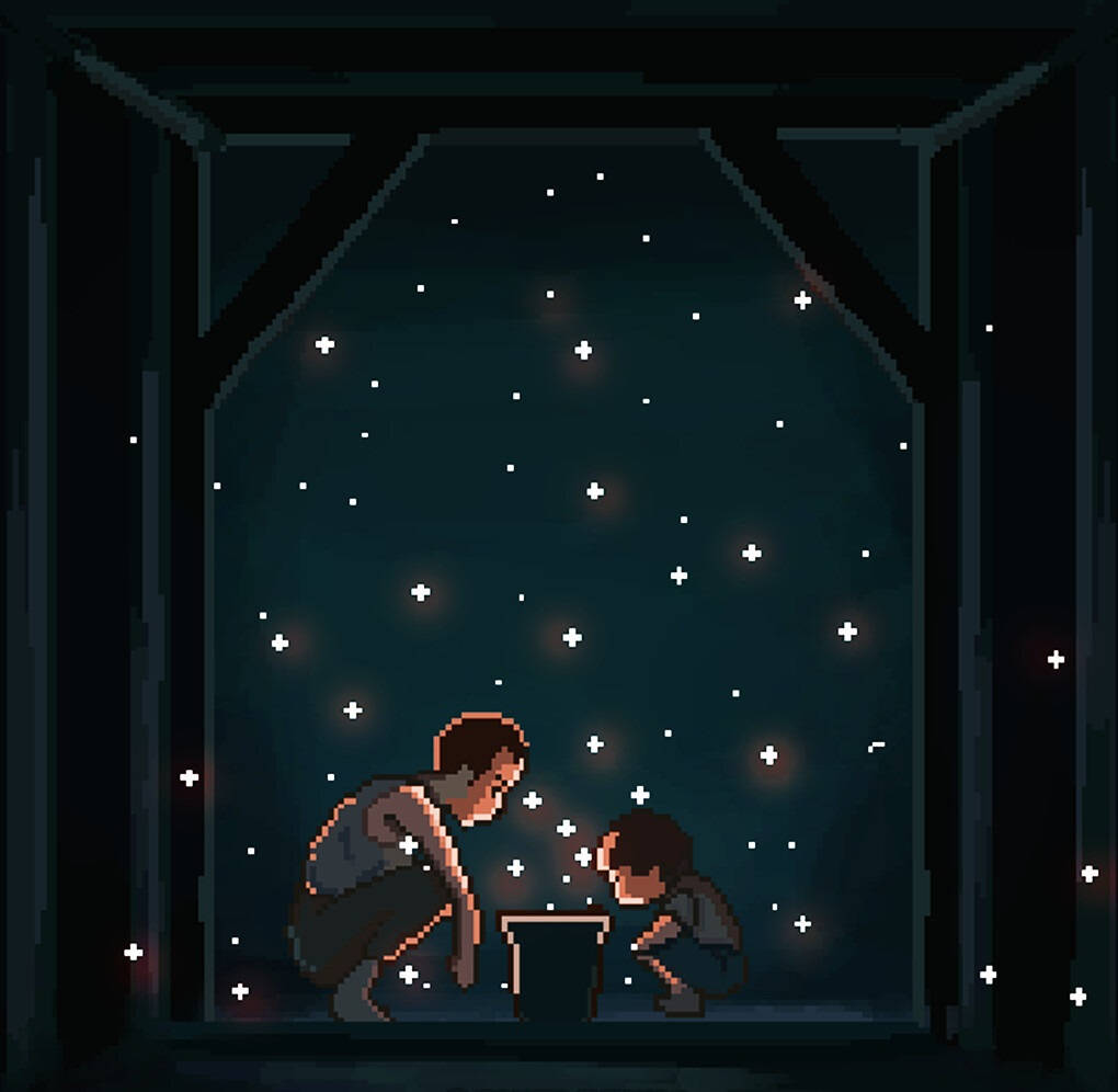 Grave Of The Fireflies Pixelated Artwork Wallpaper