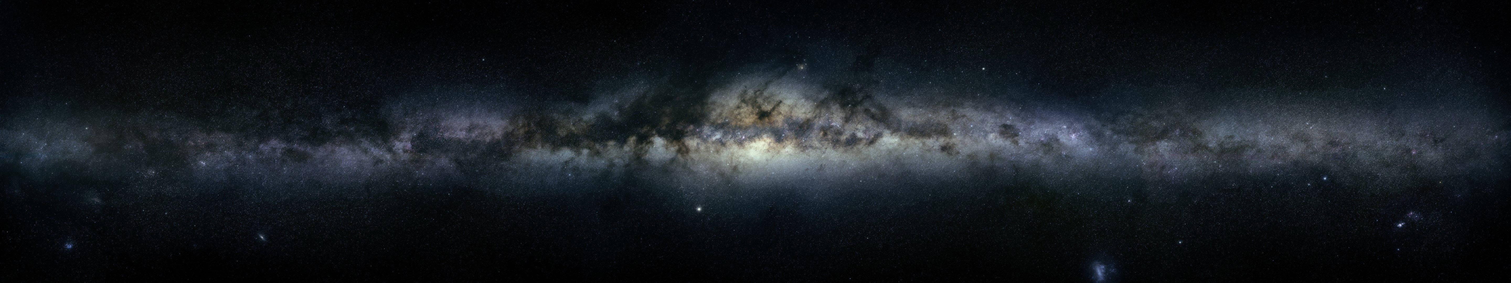 Gray Nebula Triple Monitor Wallpaper