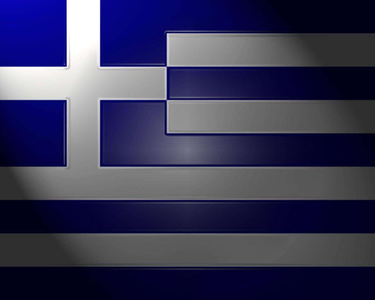Greek Flag With Shadows Wallpaper