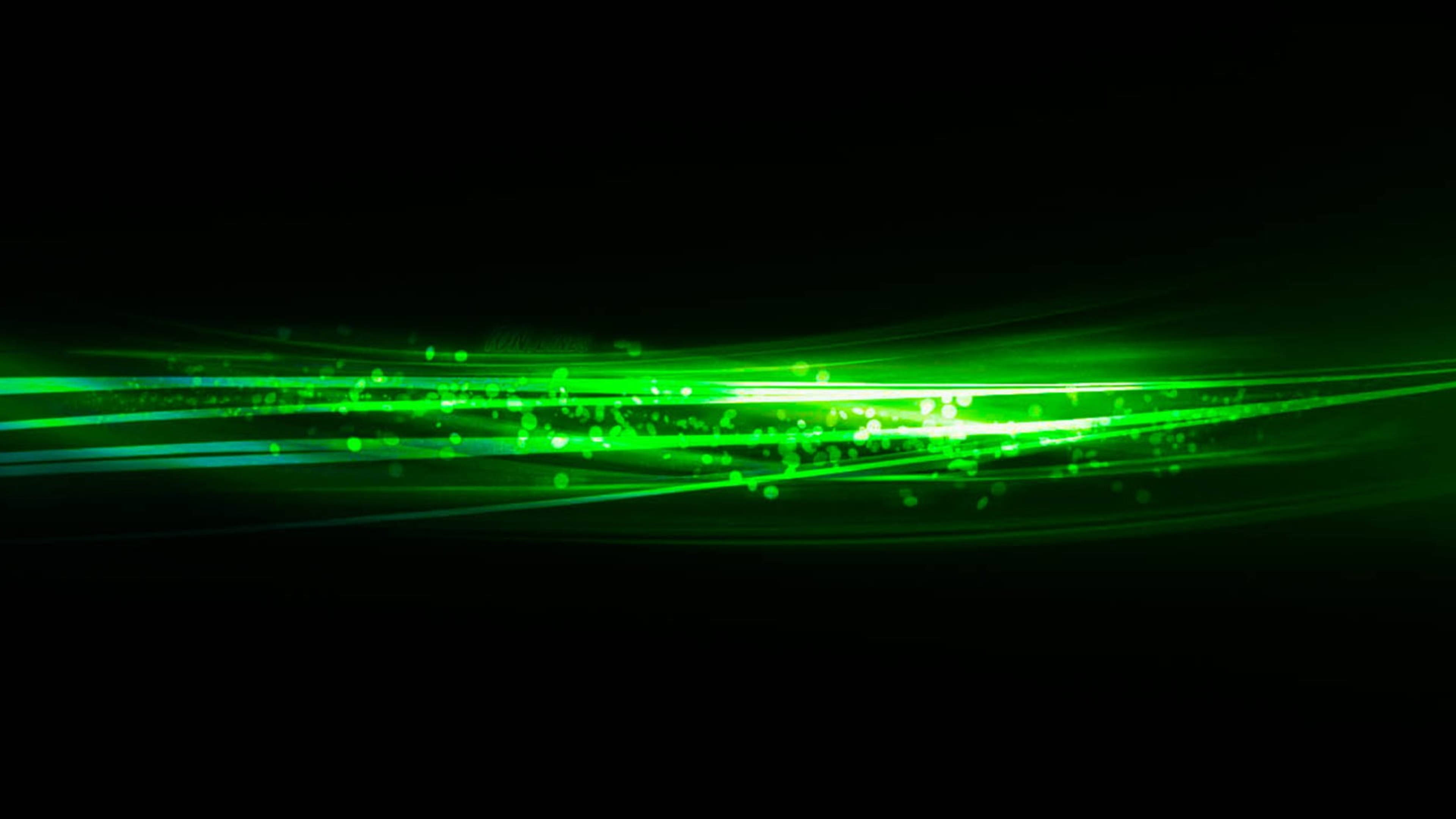 Green Abstract Led 4k Wallpaper